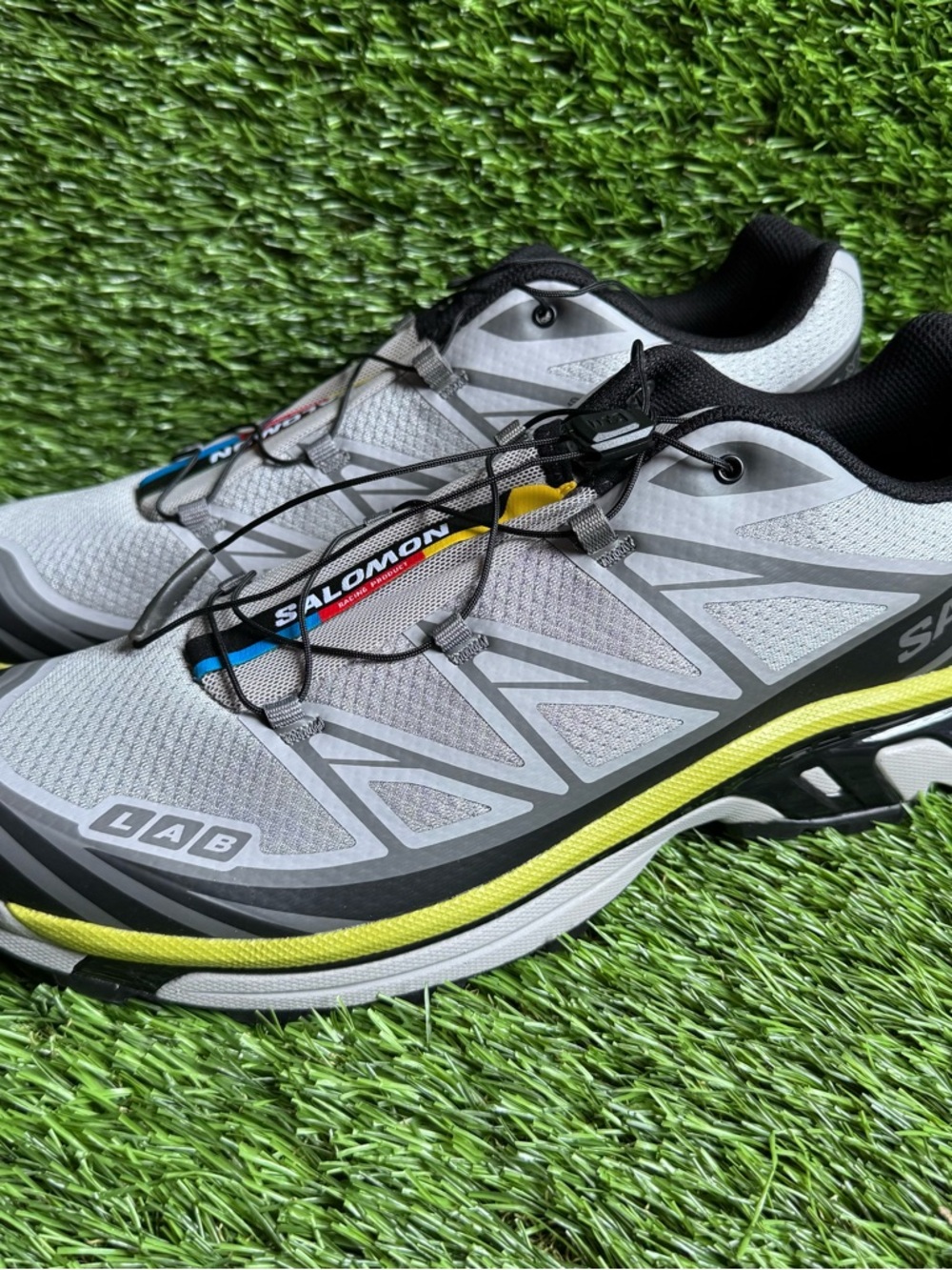 Size 13 - Salomon XT-6 Mens Shoes Sneakers Alloy Black Citron New Hiking Outdoor